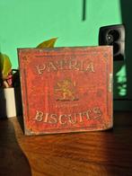 Blik Patria biscuits rood., Ophalen of Verzenden, Gebruikt, Overige