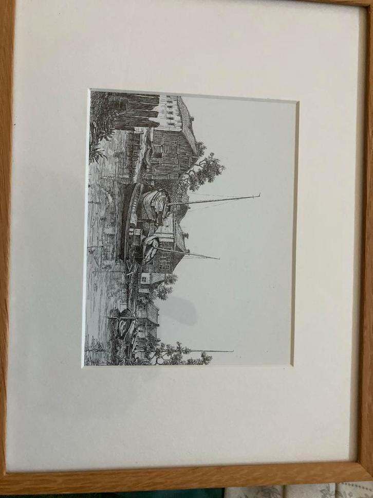 Jopie Huisman - Werk aan de werf in Workum, Antiek en Kunst, Kunst | Tekeningen en Foto's, Ophalen of Verzenden