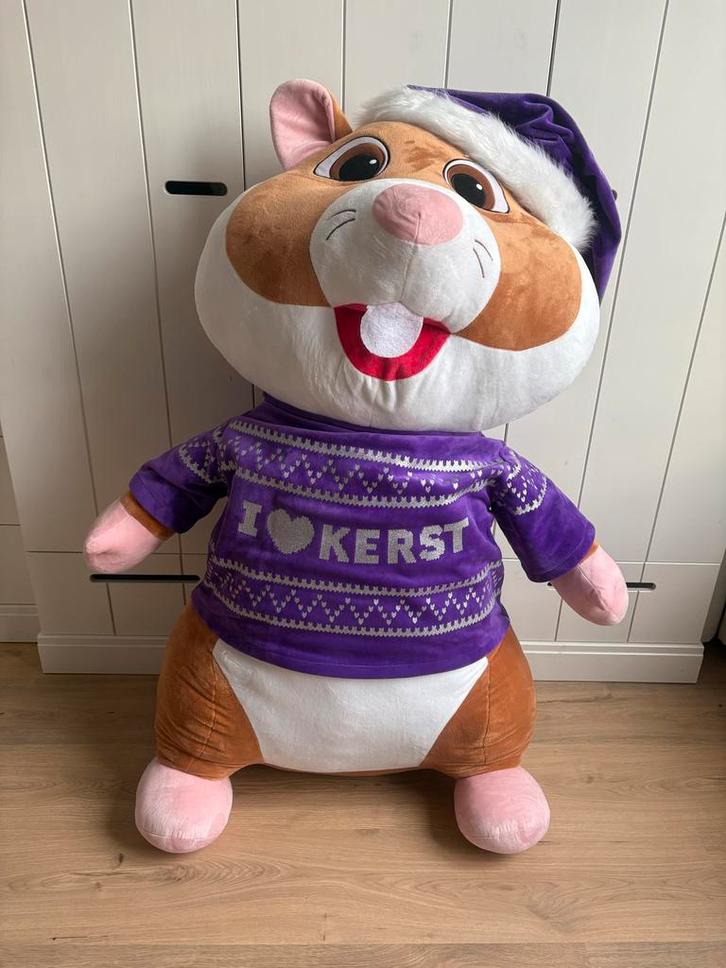 XXL AH Kersthamster - Collector's Item, Kinderen en Baby's, Speelgoed | Knuffels en Pluche, Zo goed als nieuw, Overige typen, Ophalen
