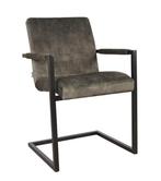 Eetkamerstoel Milo | Groen Velvet | Laatste showroommodel, Huis en Inrichting, Stoelen, Overige kleuren, Ophalen of Verzenden