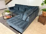 GRATIS LEVERING Velvet Hoekbank Blauw 265x230 GEREINIGD, 250 tot 300 cm, Ophalen of Verzenden, Zo goed als nieuw, 150 cm of meer