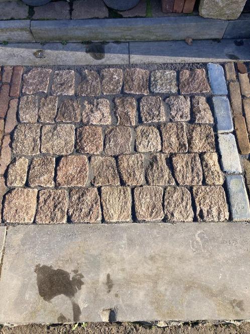 /// Oude Zweeds graniet keien kasseien kinderkopjes \\, Tuin en Terras, Tegels en Klinkers, Gebruikt, Klinkers, Natuursteen, 10 m² of meer