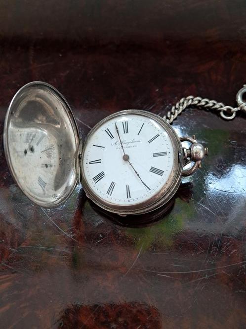 Antiek zilveren zakhorloge – A. Hoogeboom Rotterdam, Antiek en Kunst, Antiek | Overige Antiek, Ophalen of Verzenden