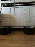 Moderne lamp met ronde kap, Huis en Inrichting, Lampen | Lampenkappen, Ophalen, Zwart, Rond, Zo goed als nieuw