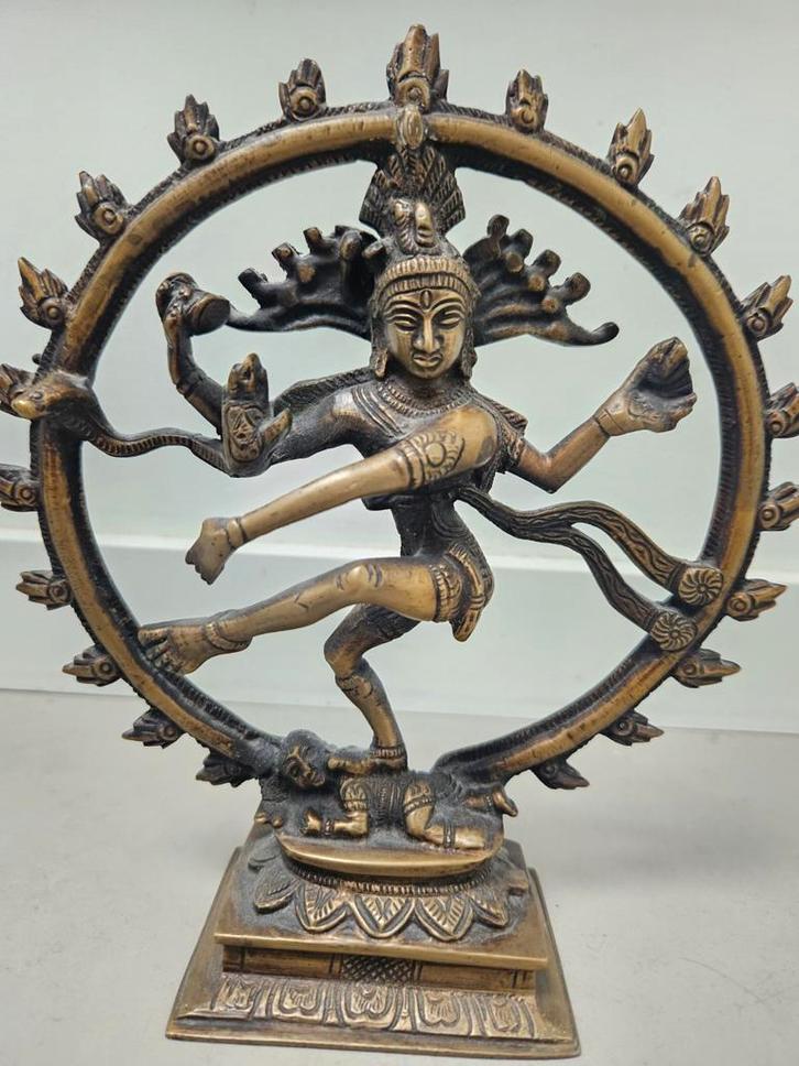 Brons / Messing beeld "Shiva Nataraja", Antiek en Kunst, Kunst | Niet-Westerse kunst, Ophalen of Verzenden