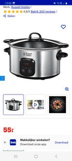 Nieuwe Russell Hobbs Slowcooker, Witgoed en Apparatuur, Slowcookers, Ophalen of Verzenden, Vaatwasmachinebestendig, Nieuw