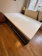 Emma Matras + Bedframe met Opbergruimte, Huis en Inrichting, Ophalen, Zwart, 140 cm, Zo goed als nieuw