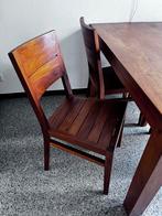 Teak Tafel met 4 Stoelen, Ophalen, Gebruikt, Bruin, Vier