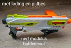 Nerf modulus battlescout met lading en pijltjes, Kinderen en Baby's, Ophalen of Verzenden, Zo goed als nieuw