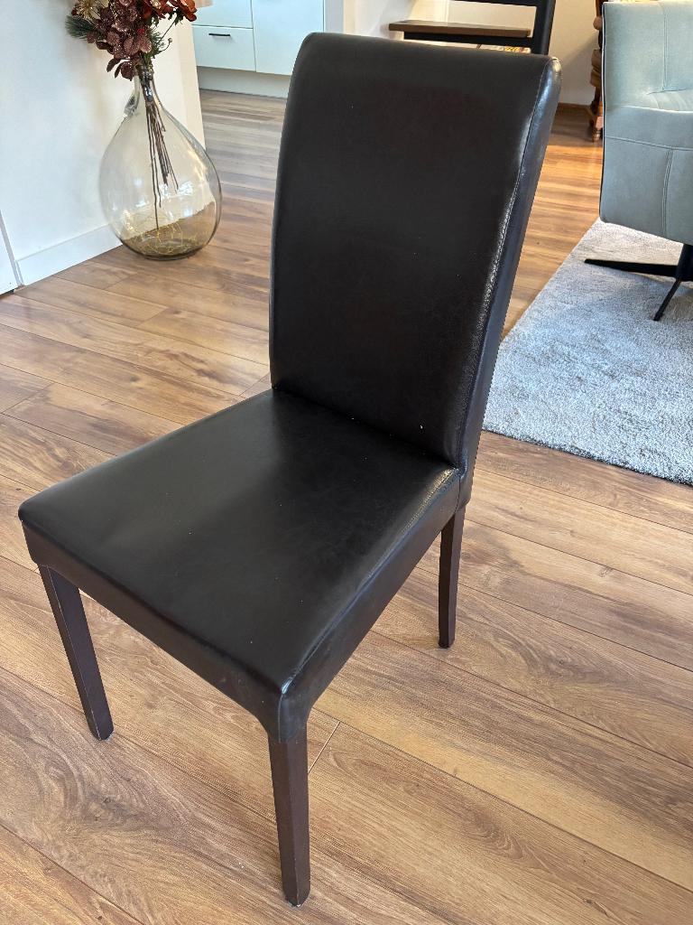 Keukenstoel, Huis en Inrichting, Stoelen, Ophalen, Gebruikt, Bruin, Vier