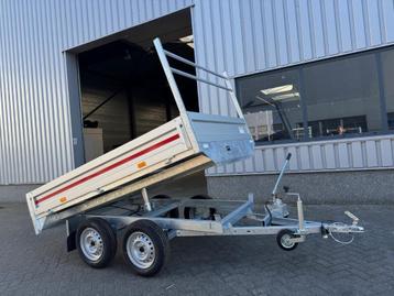 Ongeremde dubbelas kipper - kip aanhangwagen - gratis OPTIE  beschikbaar voor biedingen