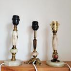 Vintage marmeren messing lampvoet/tafellamp, Huis en Inrichting, Lampen | Tafellampen, Ophalen of Verzenden, Minder dan 50 cm