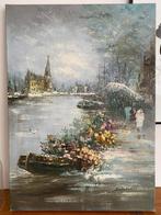 Vintage schilderij impressionistisch 50 x 70 - ophalen, Ophalen