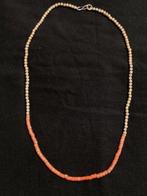 Antieke tribal ketting met koraal en messing kralen, Sieraden, Tassen en Uiterlijk, Antieke sieraden, Verzenden, Overige materialen