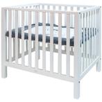Witte houten babybox - Timo TWF, Ophalen, Gebruikt, Vierkant, In hoogte verstelbaar