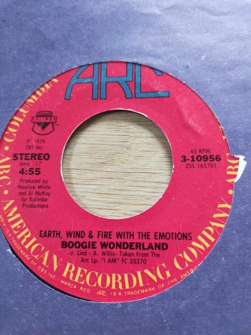 Earth Wind & Fire with the Emotions , boogie wonderland, Cd's en Dvd's, Vinyl Singles, Zo goed als nieuw, Pop, Ophalen of Verzenden