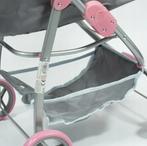 Poppenwagen Grijs roze 37x69x18, Verzenden, Nieuw, Babypop