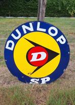 Tof groot dubbelzijdig emaille Dunlop banden reclamebord., Verzamelen, Reclamebord, Gebruikt, ., Ophalen of Verzenden