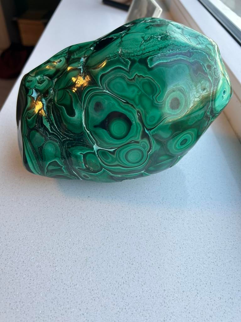 Grote gepolijste MALACHIET freeform – 5,7 kg, Sieraden, Tassen en Uiterlijk, Edelstenen, Ophalen of Verzenden, Zo goed als nieuw