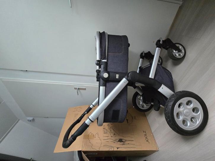 Joolz day one spijkerstof blauw kinderwagen,combinatie, Kinderen en Baby's, Kinderwagens en Combinaties, Gebruikt, Combiwagen