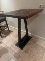 Bartafel met Gietijzeren Voet - 80x80, Ophalen of Verzenden, Gebruikt