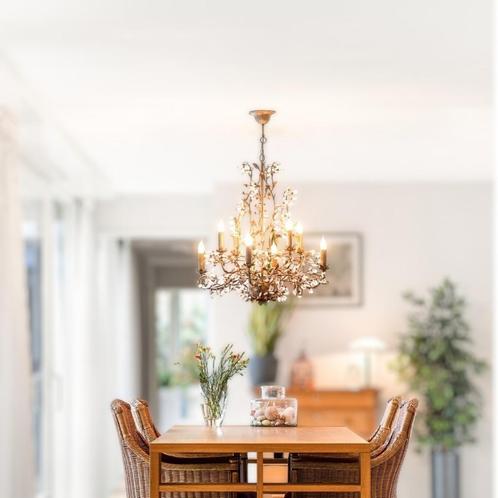 Classic Revival stijl kroonluchter H100D75cm, Huis en Inrichting, Lampen | Kroonluchters, Zo goed als nieuw, Glas, Metaal, Ophalen