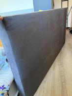 Hoofdbord hout met suède gestoffeerd, Huis en Inrichting, Slaapkamer | Bedden, Ophalen, Overige kleuren, Tweepersoons, Zo goed als nieuw
