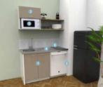 Minikeuken Moderna met RVS spoelbak +/- L140cm x D60cm, Ophalen, 100 tot 150 cm, Nieuw, Minder dan 100 cm