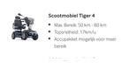 Scootmobiel tiger 4 s zonder mandje, Ophalen, Zo goed als nieuw, 16 km/u of meer, Mango