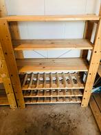 Houten stellingkast met wijnrek GRATIS AFHALEN, Ophalen, Zo goed als nieuw, Hout