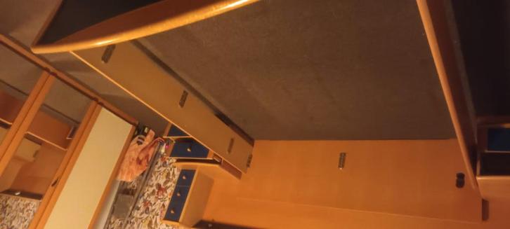 Bed ombouw incl.  nachtkastjes ,zonder lattenbodem, Huis en Inrichting, Slaapkamer | Bedden, Gebruikt, Tweepersoons, 180 cm, Hout