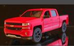 Rode Chevrolet Silverado Modelauto jaar 2017 welly 1:24, Hobby en Vrije tijd, Modelauto's | 1:24, Ophalen of Verzenden, Zo goed als nieuw