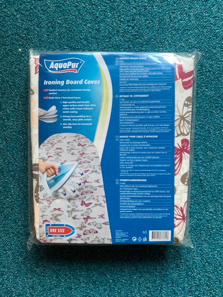 Nieuwe AquaPur Strijkplankhoes - Vlinder Design, Witgoed en Apparatuur, Strijkijzers en Strijkplanken, Nieuw, Ophalen of Verzenden