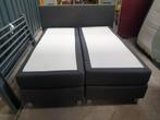Grijze Boxspring 160x200 - Zo Goed Als Nieuw, Ophalen, Tweepersoons, Zo goed als nieuw, 180 cm