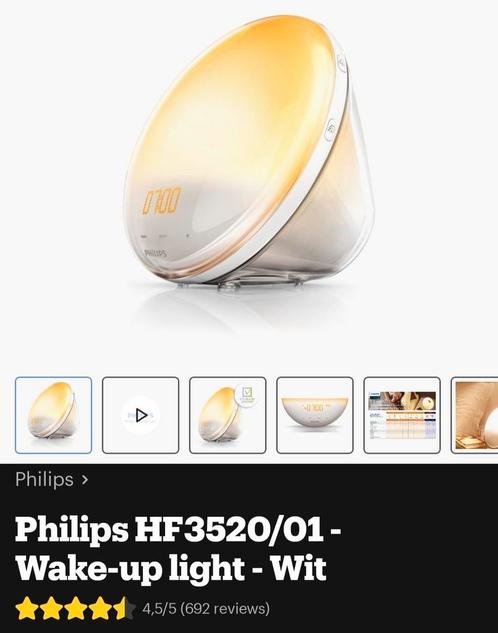 Philips Wake-up Light HF3520, Witgoed en Apparatuur, Wekkers, Zo goed als nieuw, Ophalen of Verzenden