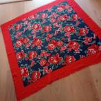 Sjaal grote rode gebloemde sjaal 116 x 116, Ophalen of Verzenden, Nieuw, Maat 46/48 (XL) of groter, Sjaal