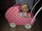 Poppenwagen met pop en deken, Ophalen of Verzenden, Zo goed als nieuw, Babypop