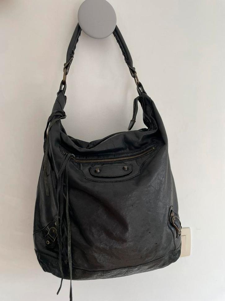 Handtas balenciaga leder, Sieraden, Tassen en Uiterlijk, Tassen | Damestassen, Zo goed als nieuw, Handtas, Zwart, Ophalen of Verzenden