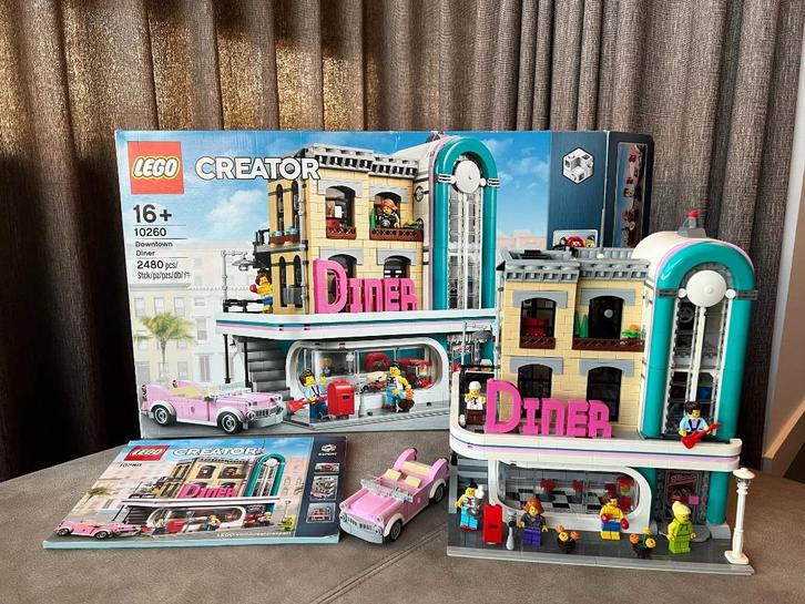 Lego 10260 Downtown Diner, Kinderen en Baby's, Speelgoed | Duplo en Lego, Zo goed als nieuw, Lego, Complete set, Ophalen of Verzenden