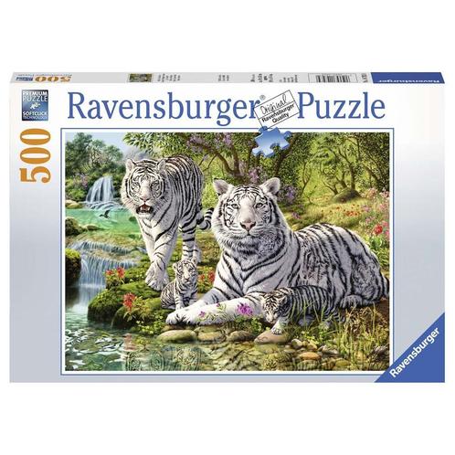 Ravensburger: Witte Roofkatten 500 stukjes, Hobby en Vrije tijd, Denksport en Puzzels, Nieuw, Legpuzzel, 500 t/m 1500 stukjes