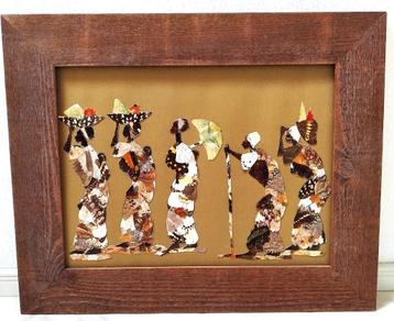 Schilderij, decoratie, vlindervleugels, Afrika, Kameroen beschikbaar voor biedingen