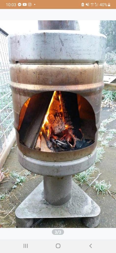 Bierfust Tuinkachel met Zwembadverwarming, Tuin en Terras, Tuinhaarden, Gebruikt, Ophalen of Verzenden