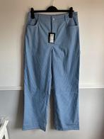 Pieces, wijde broek, maat L, blauw met een verticale streep, Blauw, Maat 42/44 (L), Ophalen of Verzenden, Zo goed als nieuw