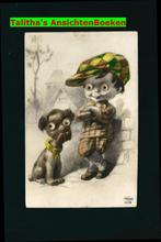 Prachtige oogjes kaart kind met hond OOG-04, Verzamelen, Ansichtkaarten | Themakaarten, Gelopen, Overige thema's, 1920 tot 1940