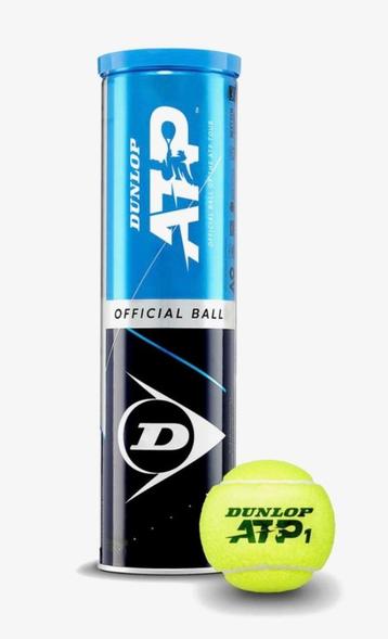 Dunlop ATP - Tennisballen - geel - tin van 4	 beschikbaar voor biedingen