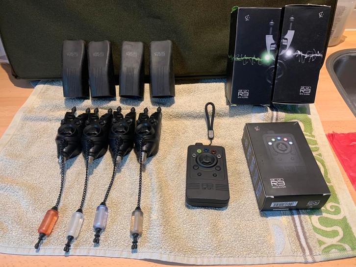 4+1 Nash Sirene R3 beetmelder set+Nash bobbins karper vissen, Watersport en Boten, Hengelsport | Karpervissen, Zo goed als nieuw