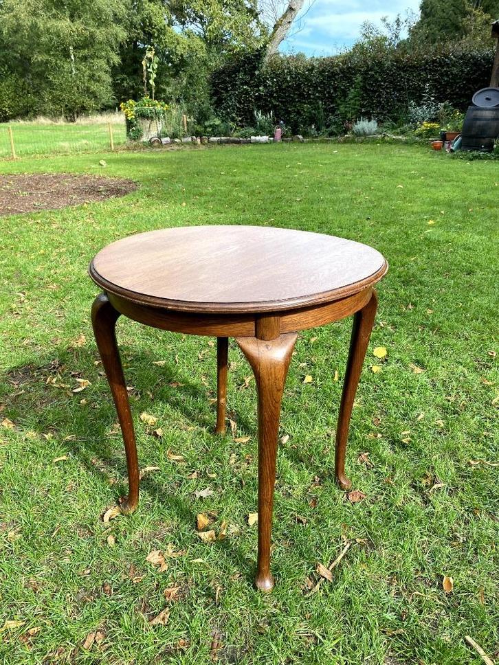 Salontafel / Antiek bijzettafeltje - Frans Louix XV stijl, Huis en Inrichting, Tafels | Bijzettafels, Zo goed als nieuw, Rond
