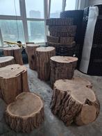 Boomstam Bijzettafel - Natuurlijk & Uniek, Huis en Inrichting, Stoelen, Ophalen