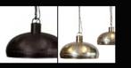Industrieel Hanglamp 70cm doorsnee beklonken staal E27 Haco, Minder dan 50 cm, Nieuw, Industriël 1x staal en 1x zwart leer Vaste Prijs