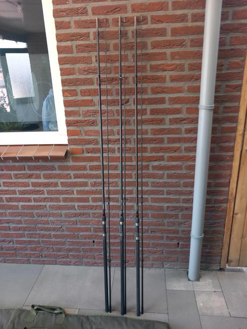 3 Schitterende Fox 12ft Xtreme Karperhengels., Watersport en Boten, Hengelsport | Karpervissen, Zo goed als nieuw, Werphengel
